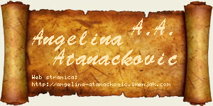 Angelina Atanacković vizit kartica